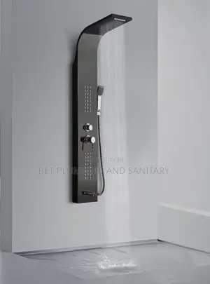 Rainfall Shower_black Panel Shower_complete