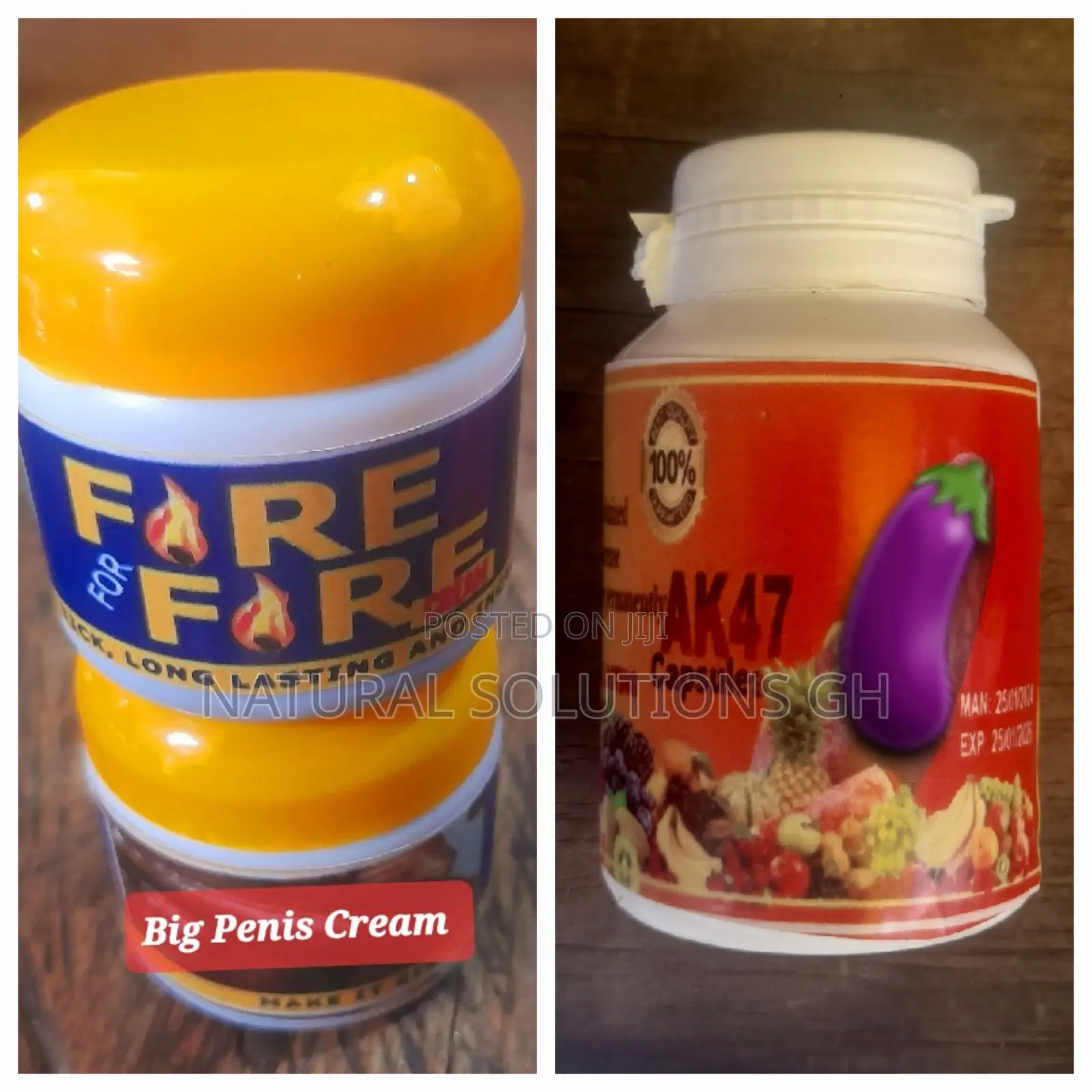 Fire Fire Big Penis Cream Ak47/Nufuteng Penis Capsules Bundle
