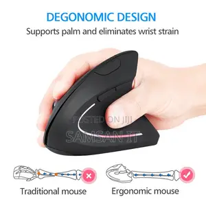 Vertical Ergonomic Mouse - Adjustable Dpi - Wireless