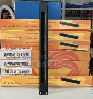 Brush Cable Managment, 19” U1 Brush Panel Cable Manager