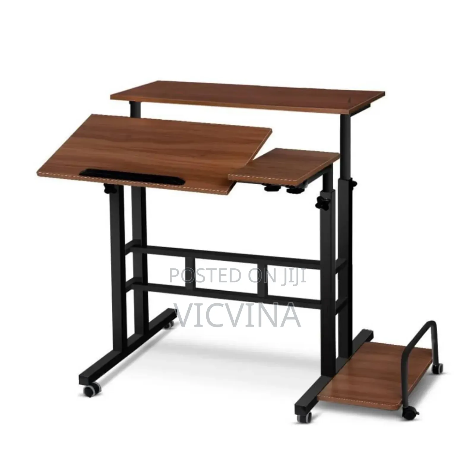 Manual Sit and Stand Height Adjustable Desk