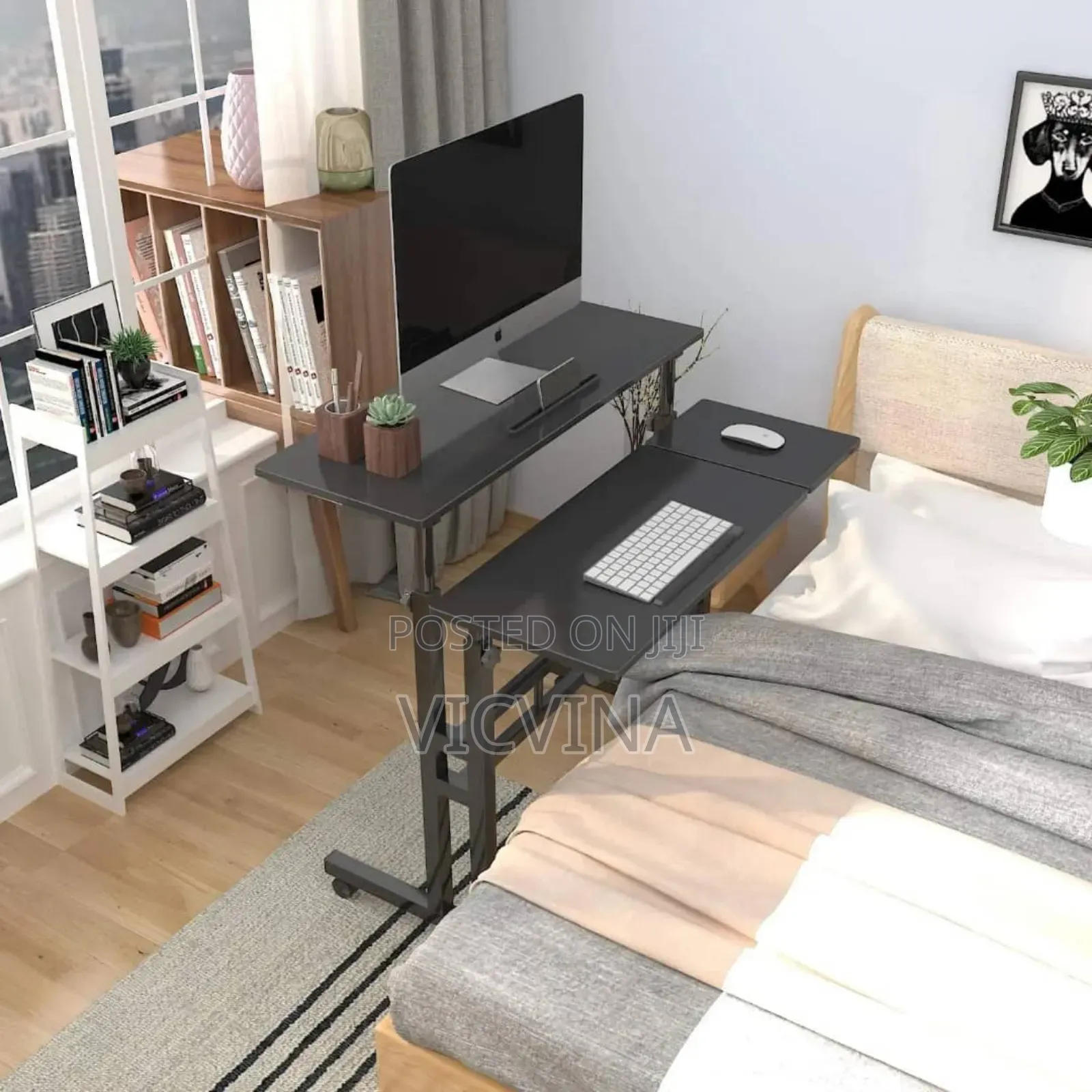 Manual Sit and Stand Height Adjustable Desk