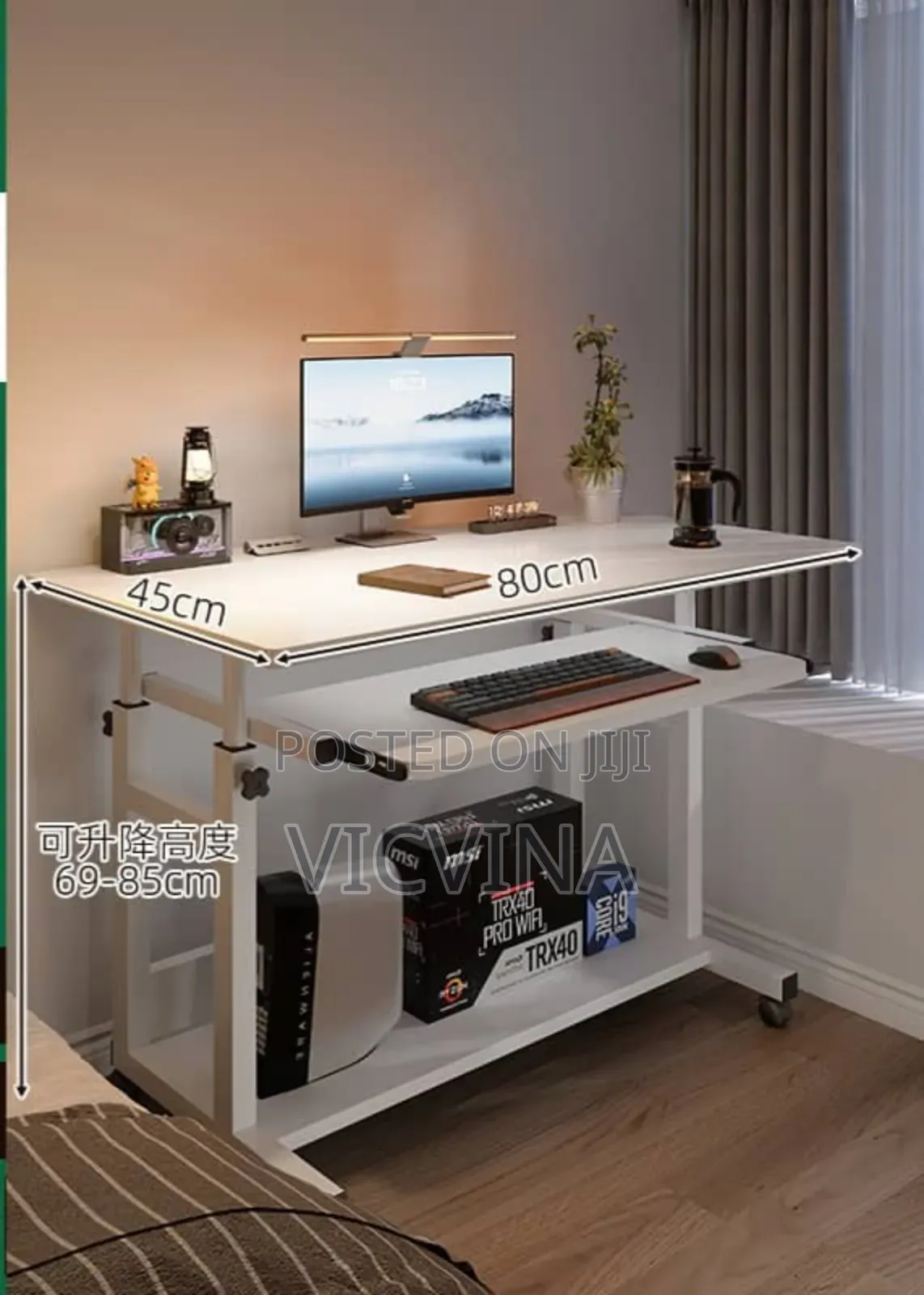 Multipurpose Adjustable Desk With Keyboard Tray