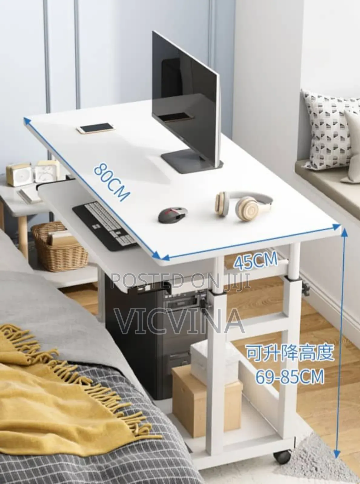 Multipurpose Adjustable Desk With Keyboard Tray
