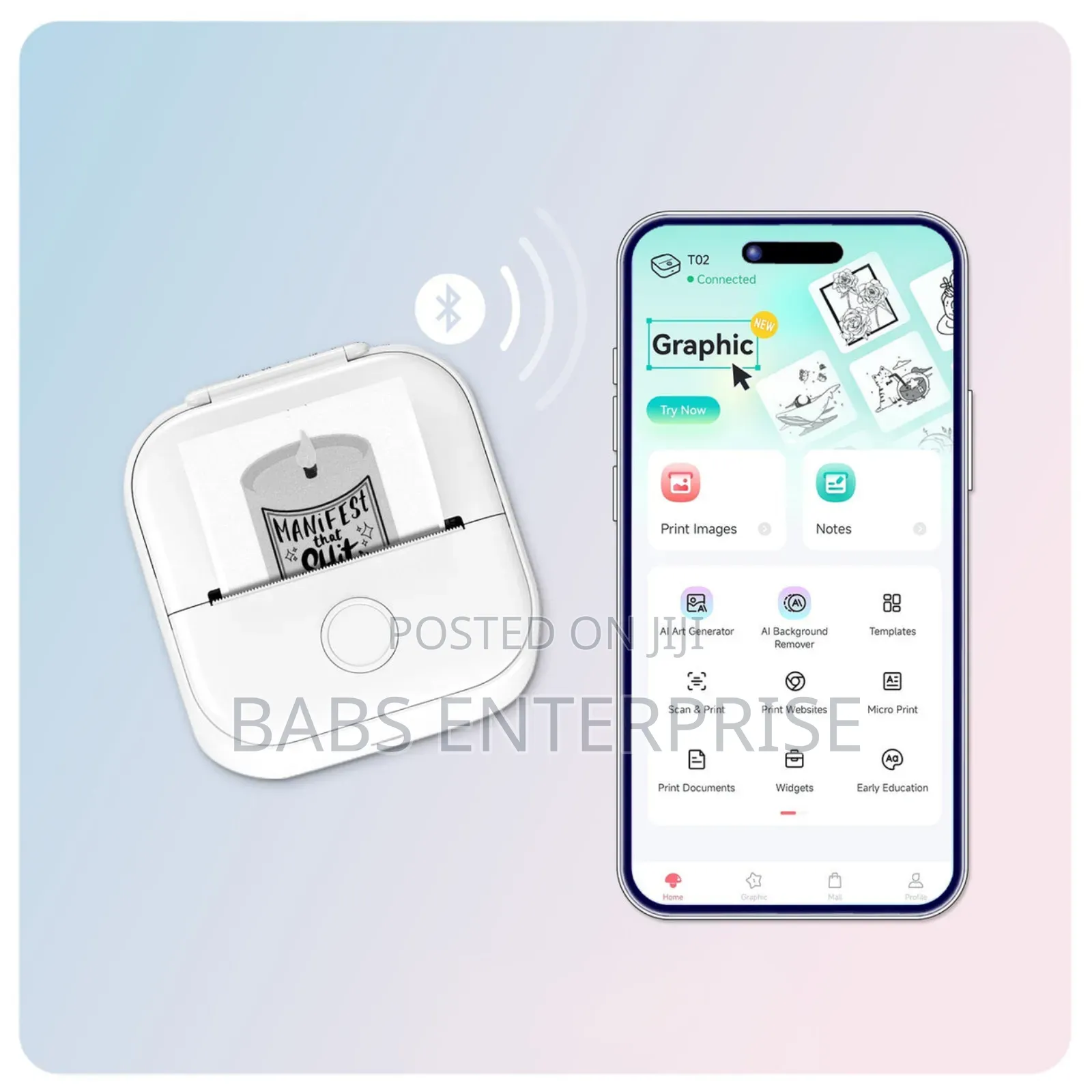 Phomemo T02 Inkless Mini Label Printer