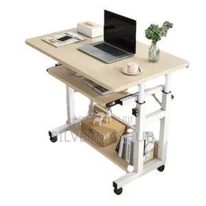 Adjustable Study And Computer Desk With Keyboard Drawer