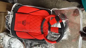 Complete Red Leather Seat Covers for Car 5 Seater Front and Back
