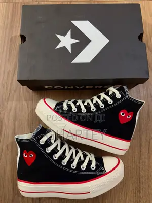 Cdg Play Black Converse All Stars: Edgy Chic Sneakers