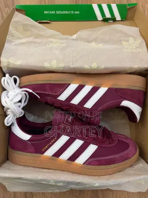 Adidas X Sporty & Rich Wine Suede Samba Sneakers
