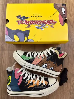 Tom And Jerry Collab: 85 Years Of Chaos Converse High Tops