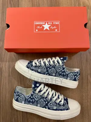 Blue Bandana Pattern Converse All Star Chuck Taylor Sneakers