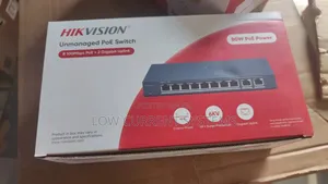 Hikvision 8 Port Fast Ethernet Unmanaged Poe Switch With Two Uplink