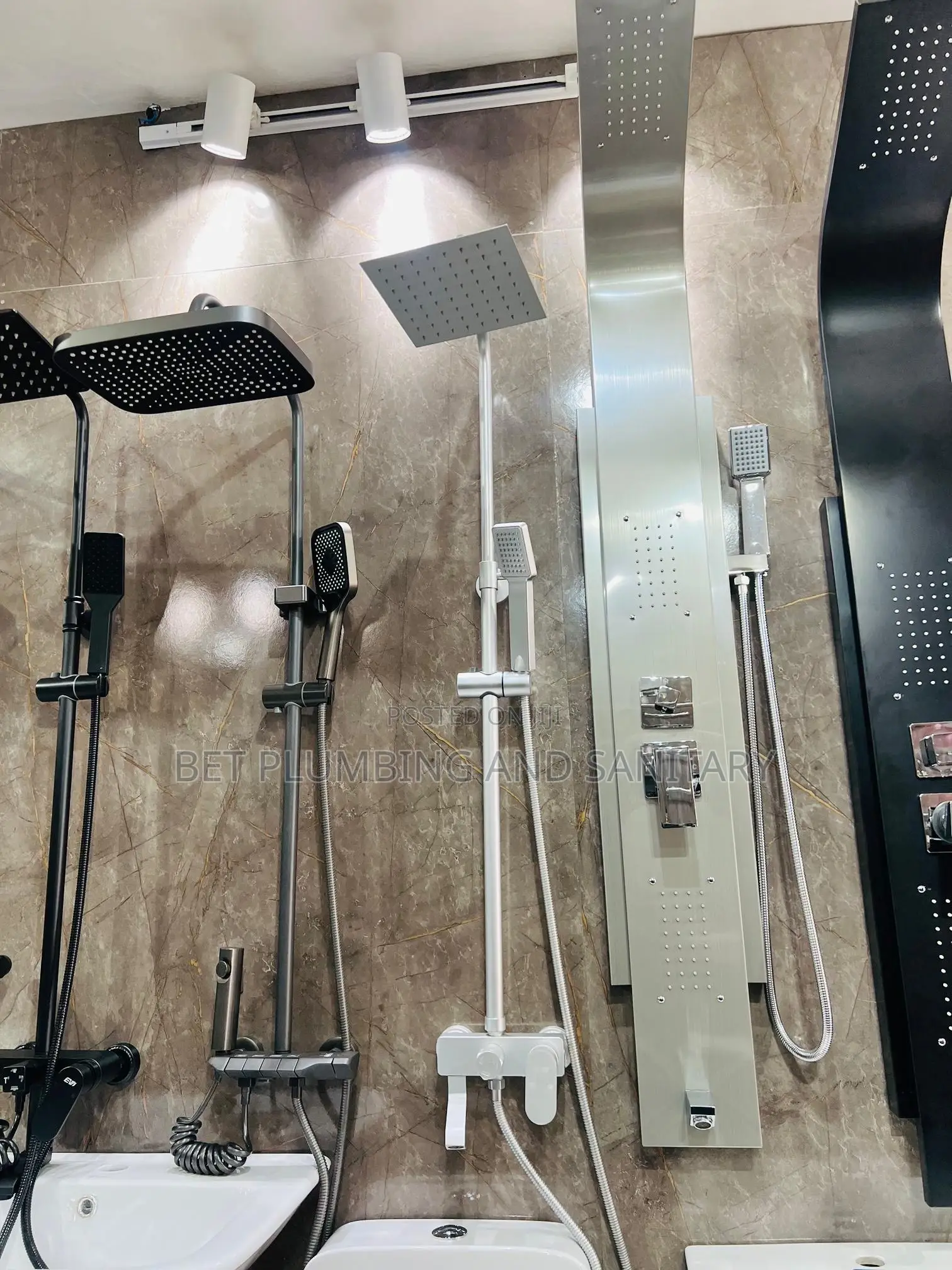 3in1 Black and Silver And_piano 4in1 Shower Complete_