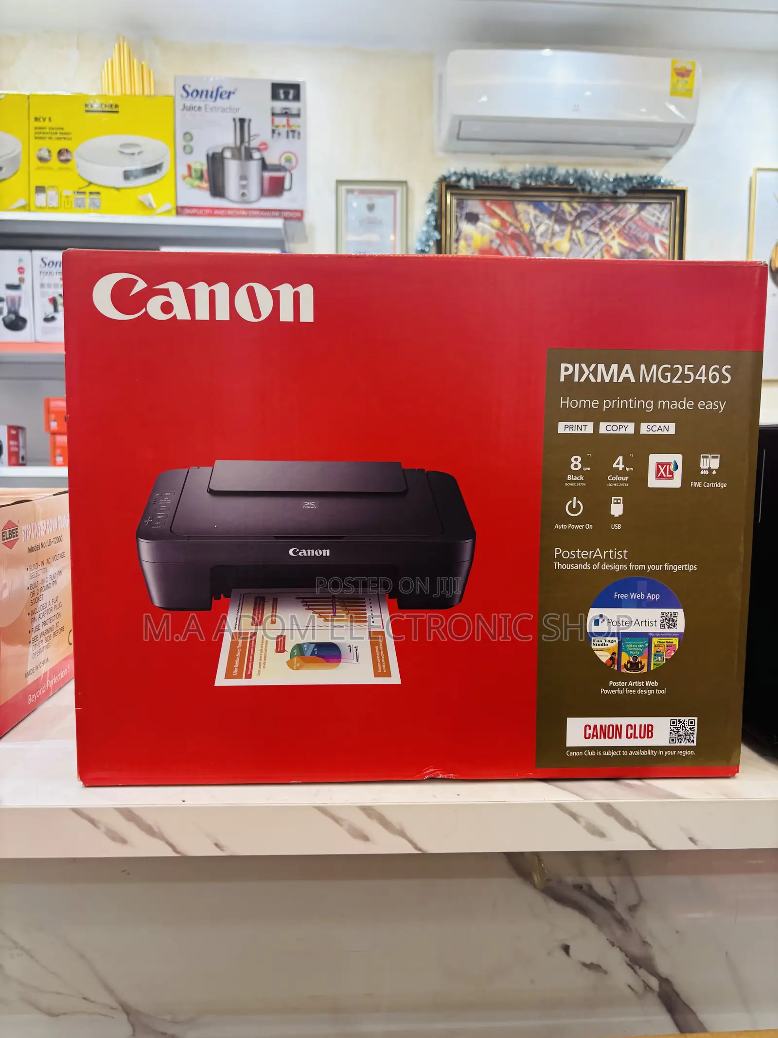 Original Canon Pixma Mg 2546s All in on Printer Color Black