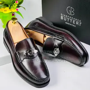 Gianfranco Butteri Coffee Color Men Leather Loafers Shoe