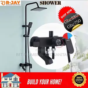 3in1 Black Shower Set_ Bathroom Shower Set-