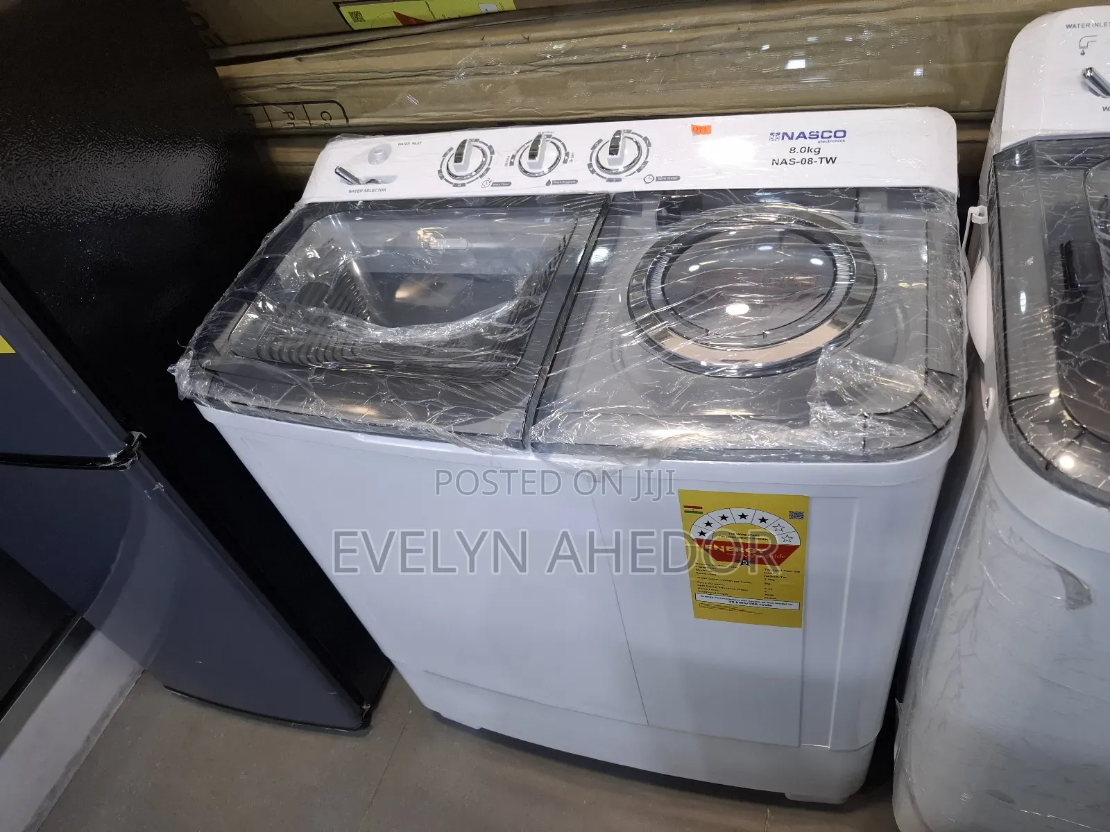 Nasco 8kg Twin Top Washing Machine Semi Automatic Available as Seen