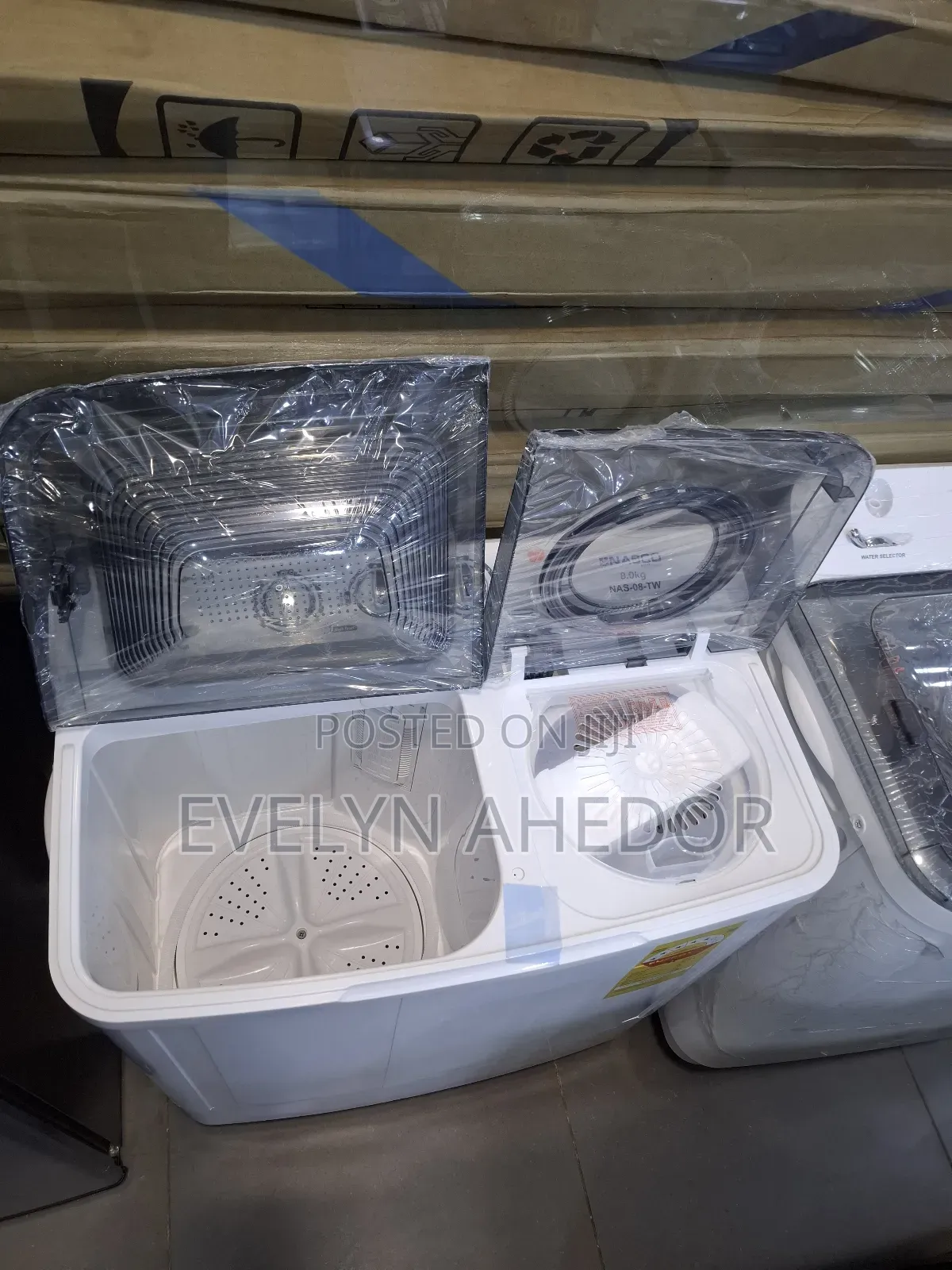 Nasco 8kg Twin Top Washing Machine Semi Automatic Available as Seen