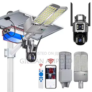 2way Audio High Quality 4gdual Lens Solar Street Light Camera Sensor