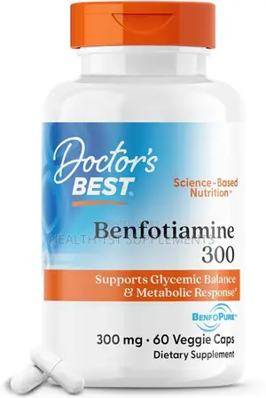 Benfotiamine 300mg, Nerve Damage Blood Sugar Health, 60 Veggie Caps
