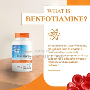 Benfotiamine 300mg, Nerve Damage Blood Sugar Health, 60 Veggie Caps