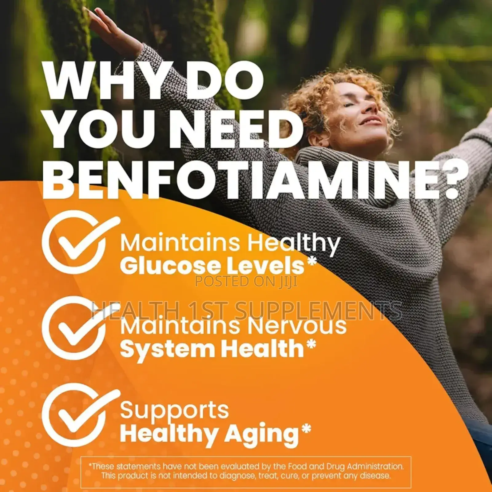 Benfotiamine 300mg, Nerve Damage Blood Sugar Health, 60 Veggie Caps