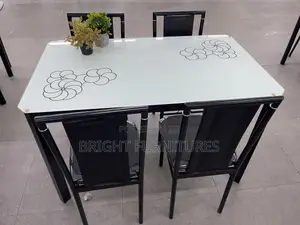 Dining Table (Glass Top 4 Seaters Dining Sets)