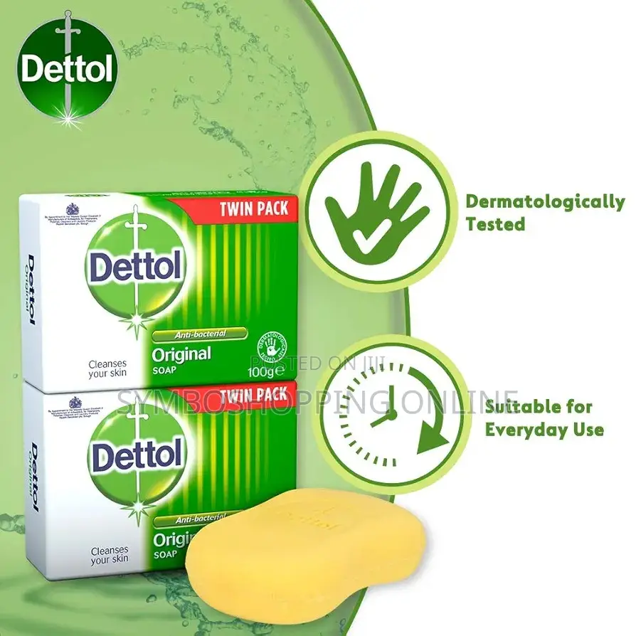 Dettol Anti Bacterial Original Soap 100g Twin Pack