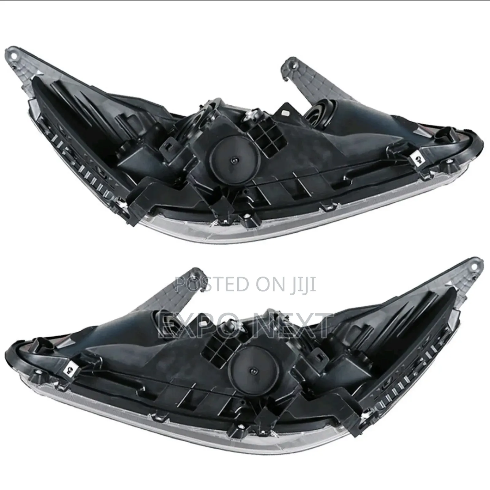 Honda Accord Sedan 2013-2015  Headlights Black Housing Pair