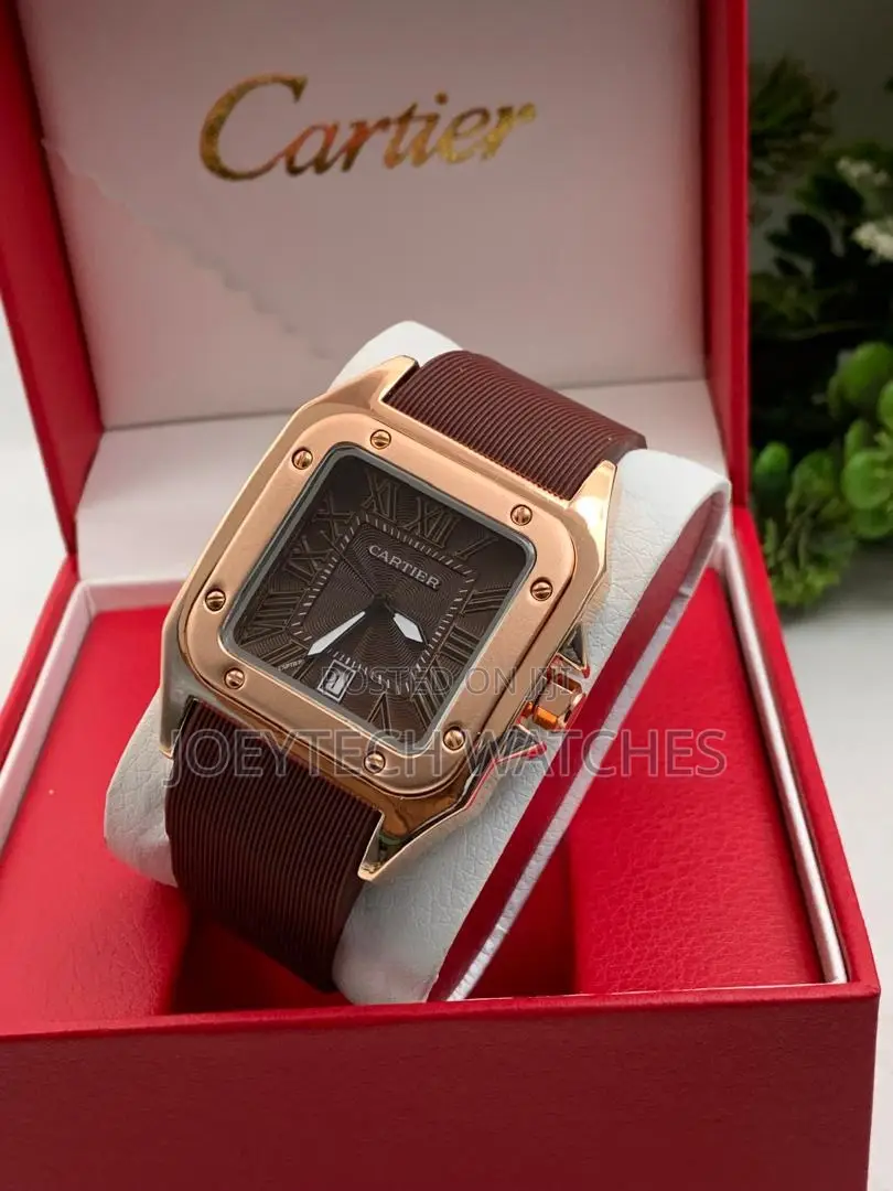 Cartier Brown Silicone Strap for Men