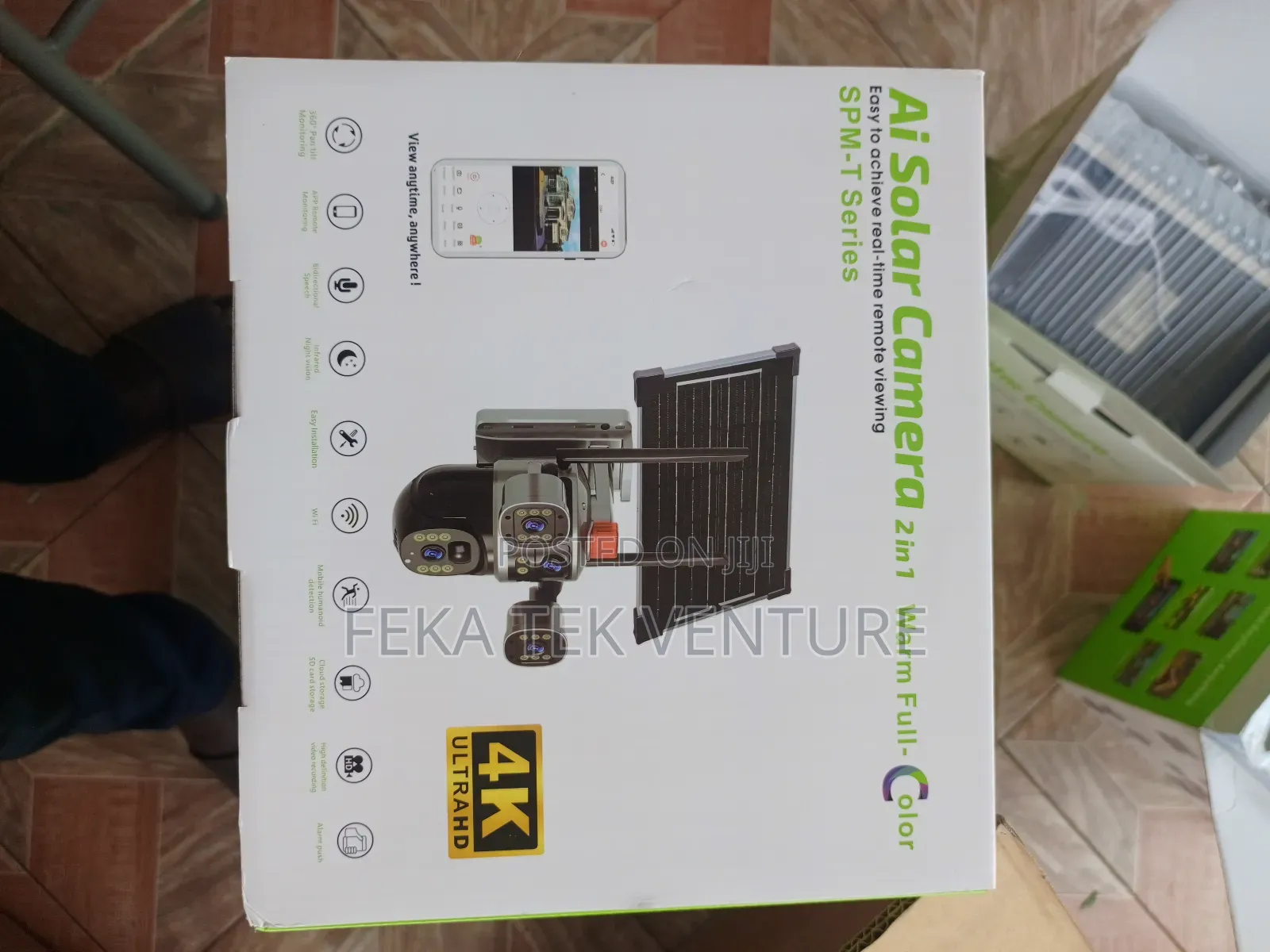 3 Screens PTZ Solar Security Camera 4g Sim