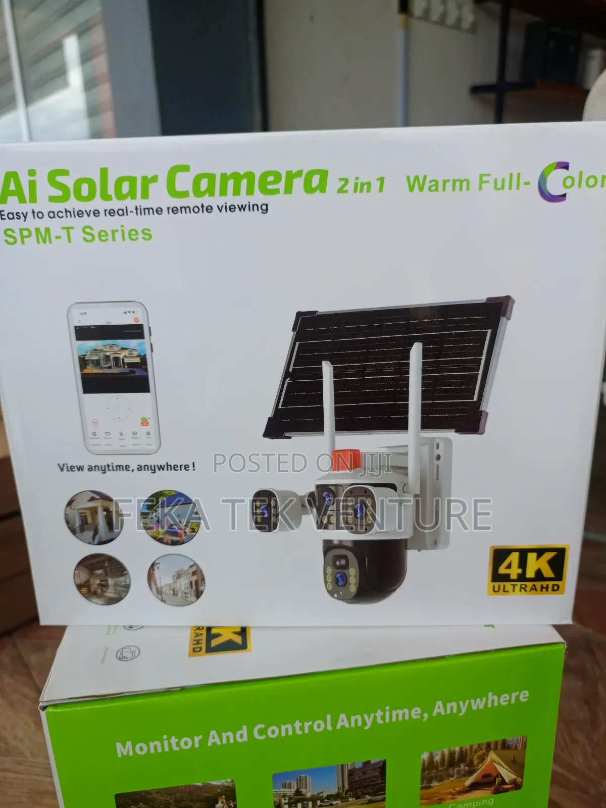 3 Screens PTZ Solar Security Camera 4g Sim