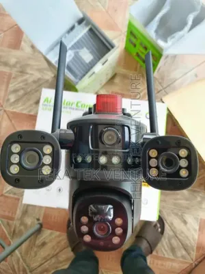 3 Screens PTZ Solar Security Camera 4g Sim