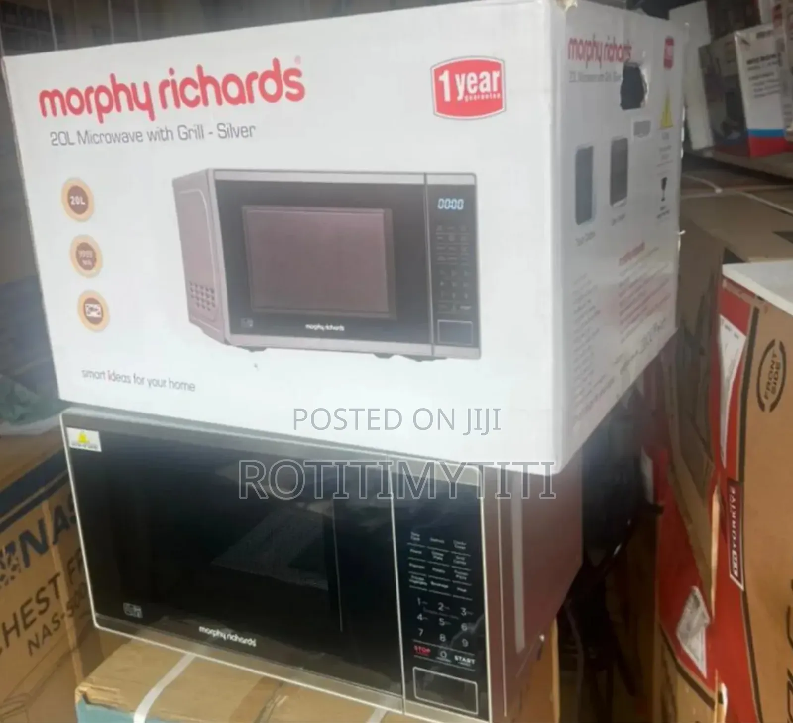 1year Warranty Morphy Richards Microwave 20 Liters With Grill Silver