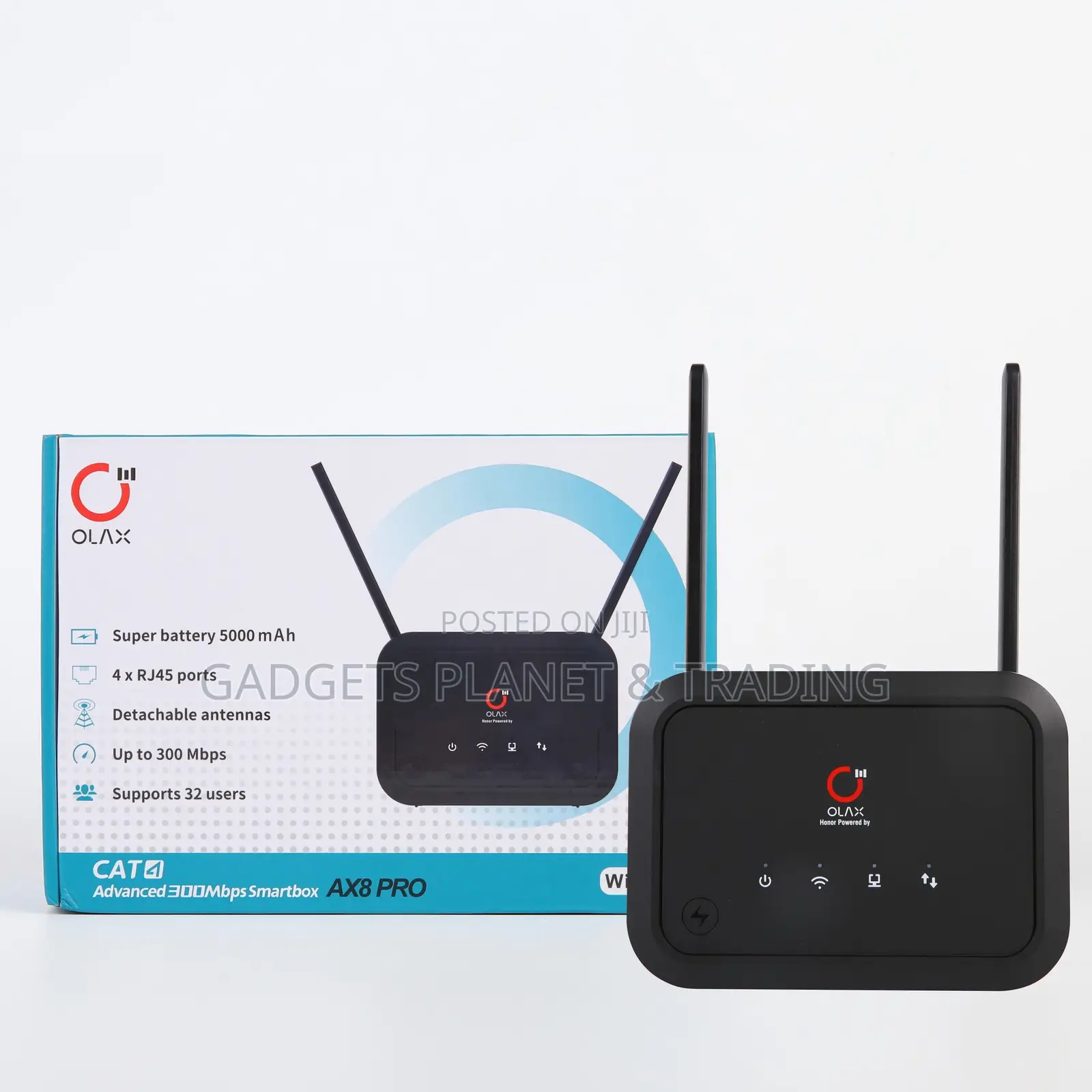 Olax Ax8 Pro Cat4 Wifi 6 5000mah Battery With Sma Antenna 4g Router