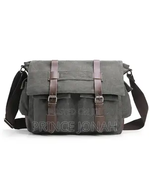 Verlenpaple Canvas Messenger Bag, Men's Shoulder Grey