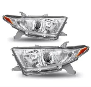 Headlights 2011-2013 Toyota Highlander Chrome Pair