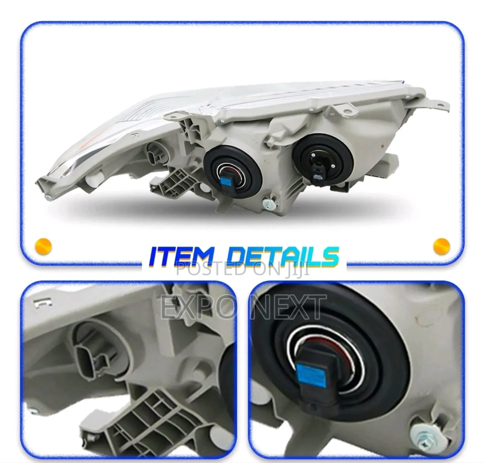 Headlights 2011-2013 Toyota Highlander Chrome Pair