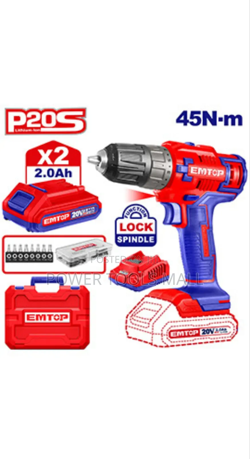Emtop Cordless Drill