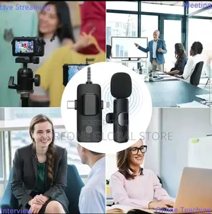 Professional 4 in 1 Wireless Lavalier Microphone