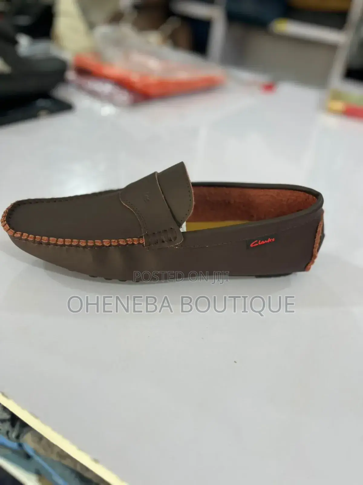 Brown and Army Green Loafers for Men