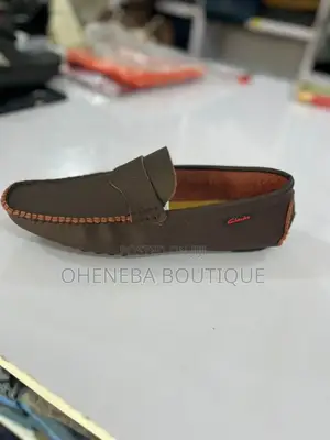 Brown and Army Green Loafers for Men