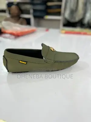 Brown and Army Green Loafers for Men