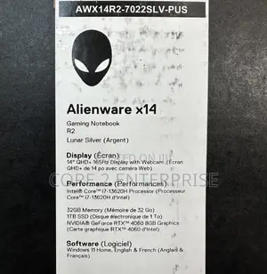 New Laptop Dell Alienware X14 32GB Intel Core I7 SSD 1T