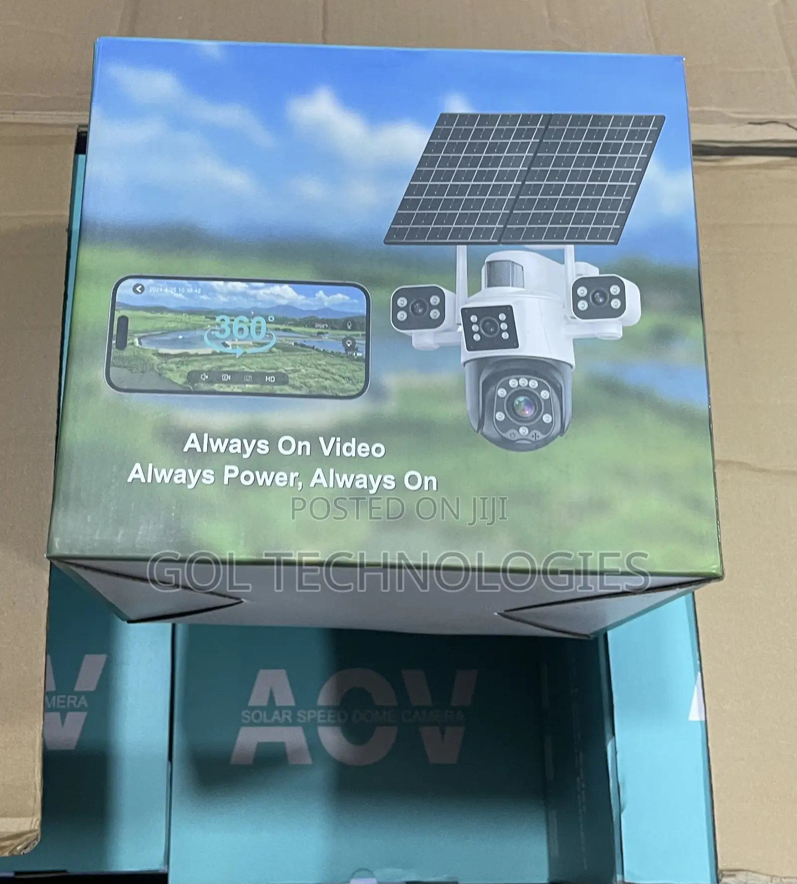 Solar Camera 4 Lens Adjustable 4g Camera With Motion Detector + 64gb