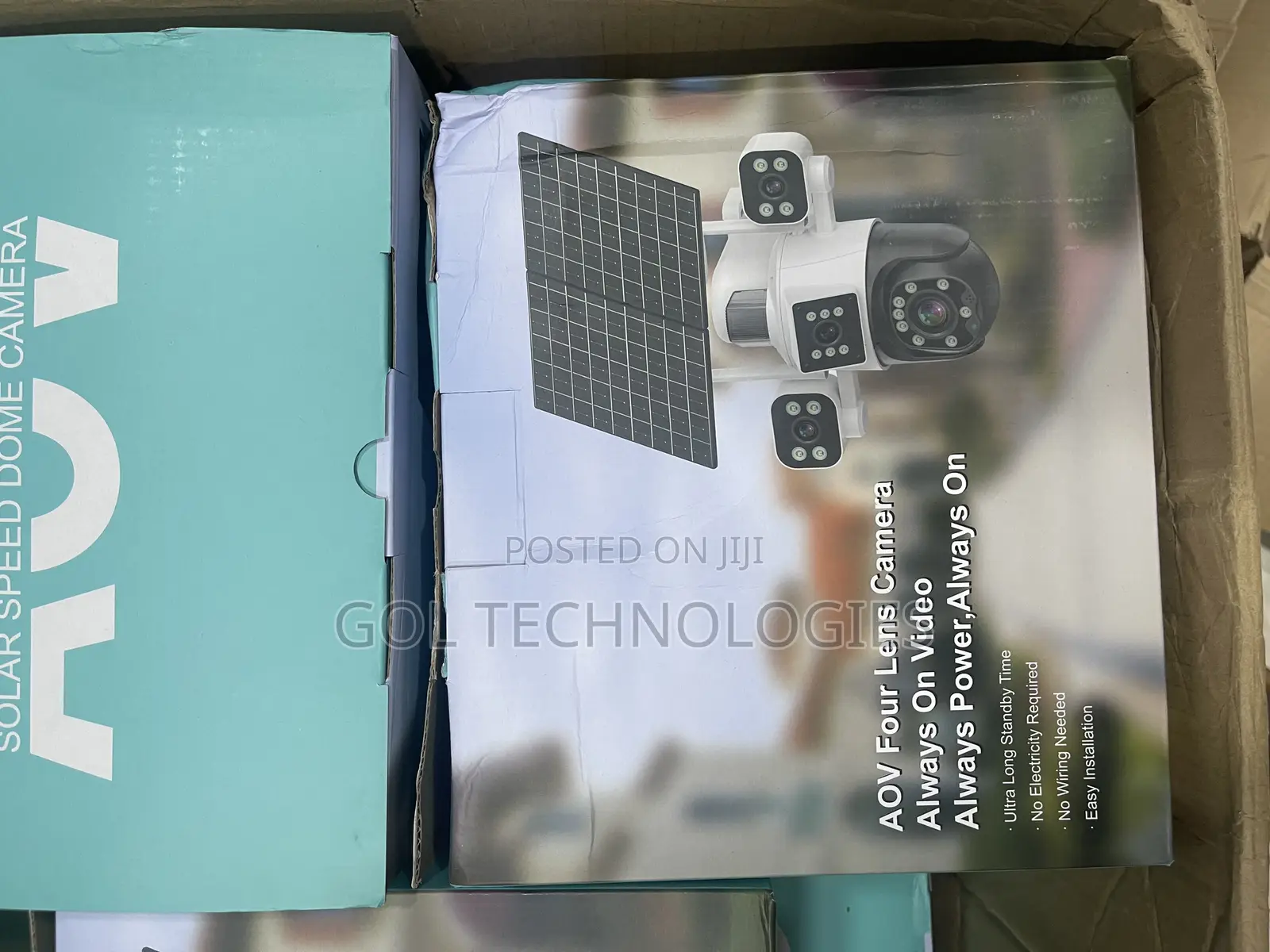 Solar Camera 4 Lens Adjustable 4g Camera With Motion Detector + 64gb