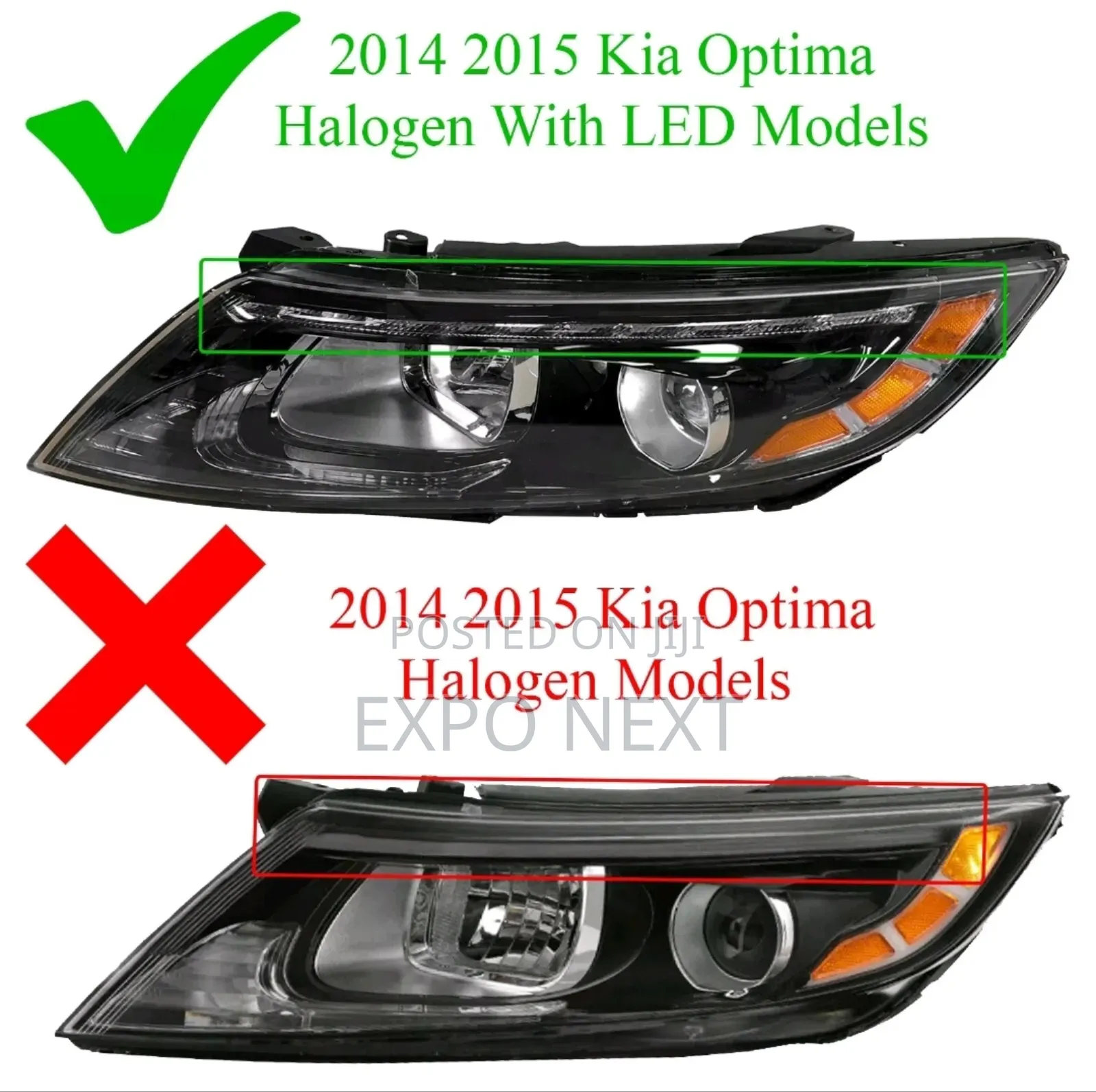 Halogen Headlight W/ Led For 2014-2015 Kia Optima Left