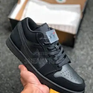 Air Jordan R1 Low Black Leather Suede