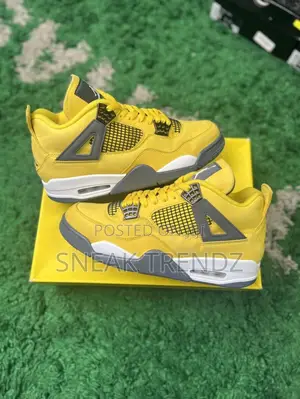Air Jordan R4 Yellow Gray