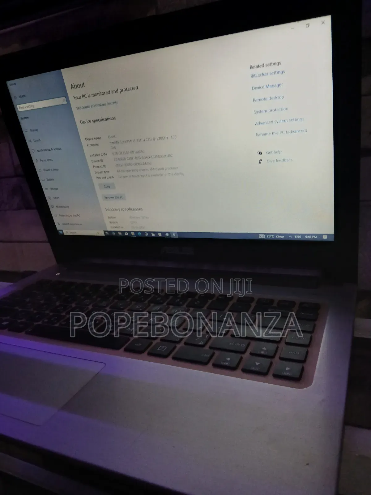 Laptop Asus X550CA 6GB Intel Core I5 HDD 750GB
